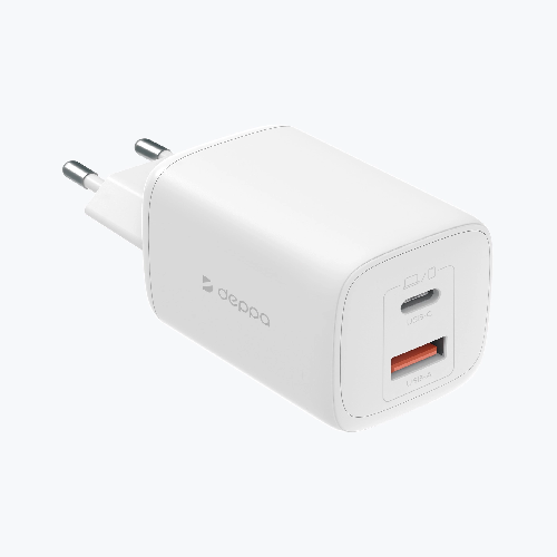 СЗУ Deppa USB-C + USB-A PD 3.0, QC 5.0 65W GaN White (11491) фото 
